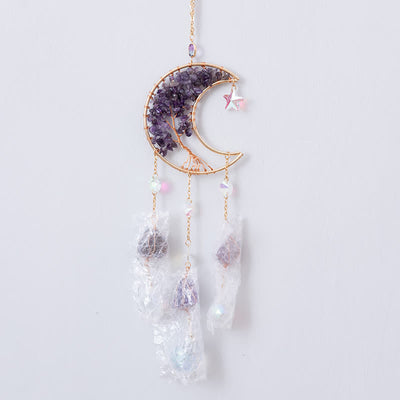 Olivenorma Amethyst Moon Pendant Suncatcher Wind Chime