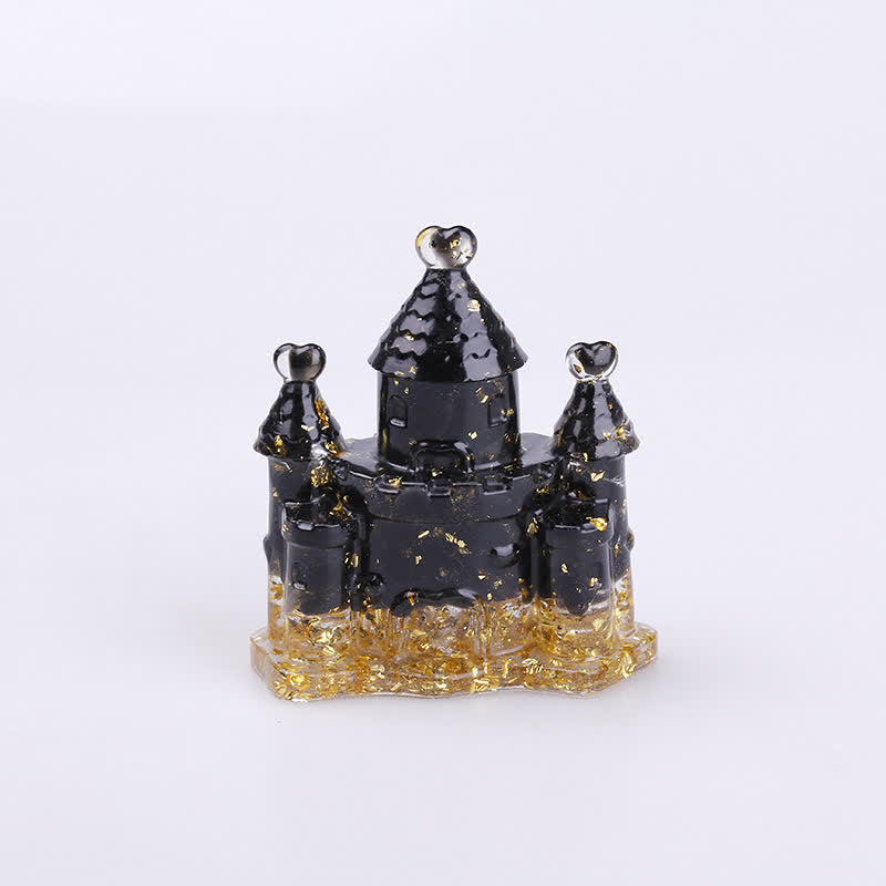 Olivenorma Natural Crystal Epoxy Castle Gemstone Decoration