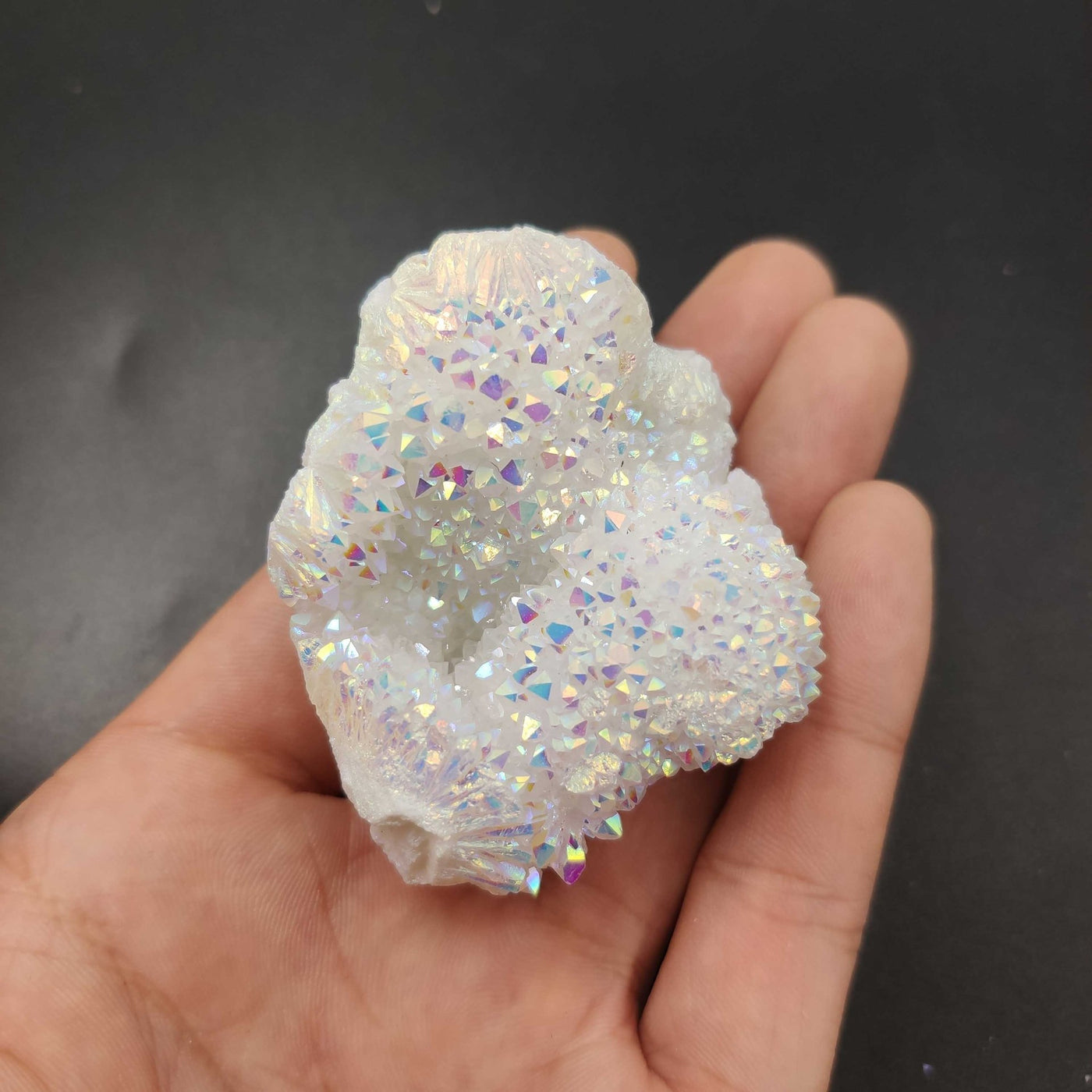 Olivenorma Angel Aura Quartz Crystal Cluster Gemstone Decoration