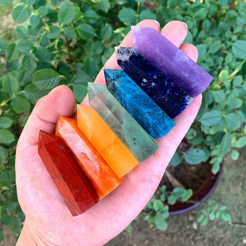 Chakra Crystal Wands Tower Crystal Set