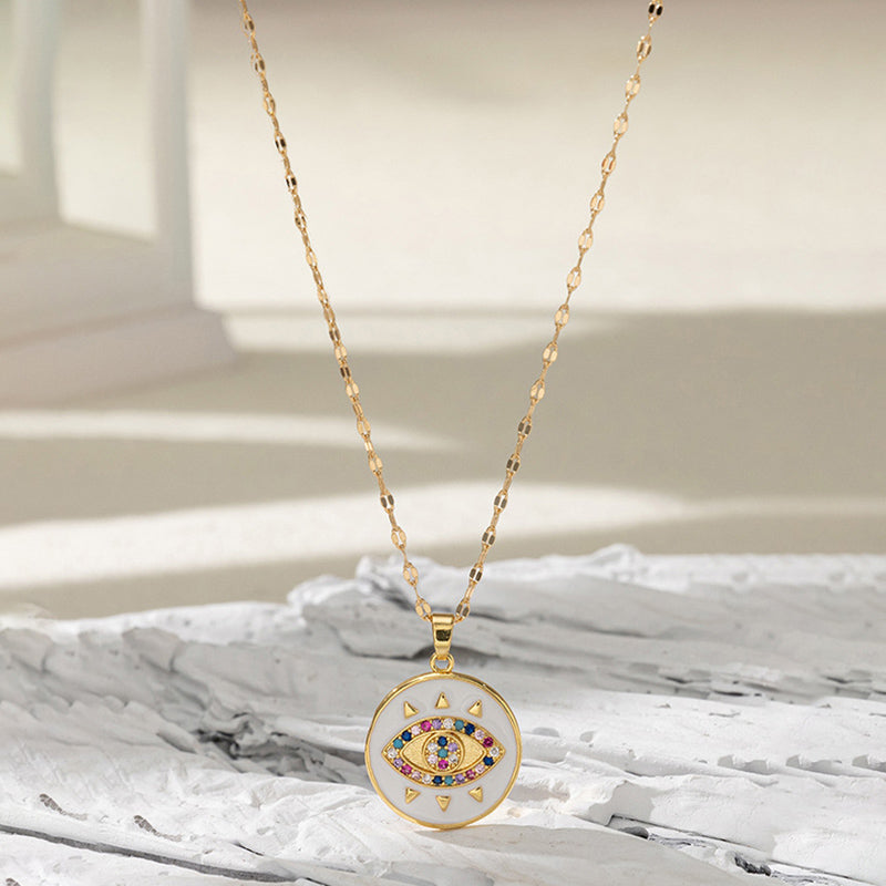 Olivenorma Fatima Cross Zircon Amulet Necklace