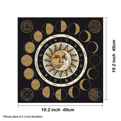 Olivenorma Astrology Wheel Moon Phase Zodiac Tarot Tablecloth