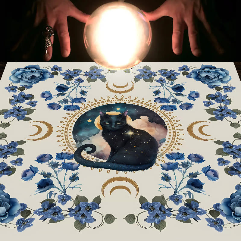 Olivenorma God Sign Cat Divination Tarot Tablecloth