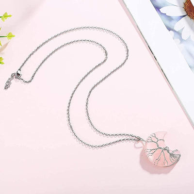 Olivenorma Natural Crystal Moon Necklace