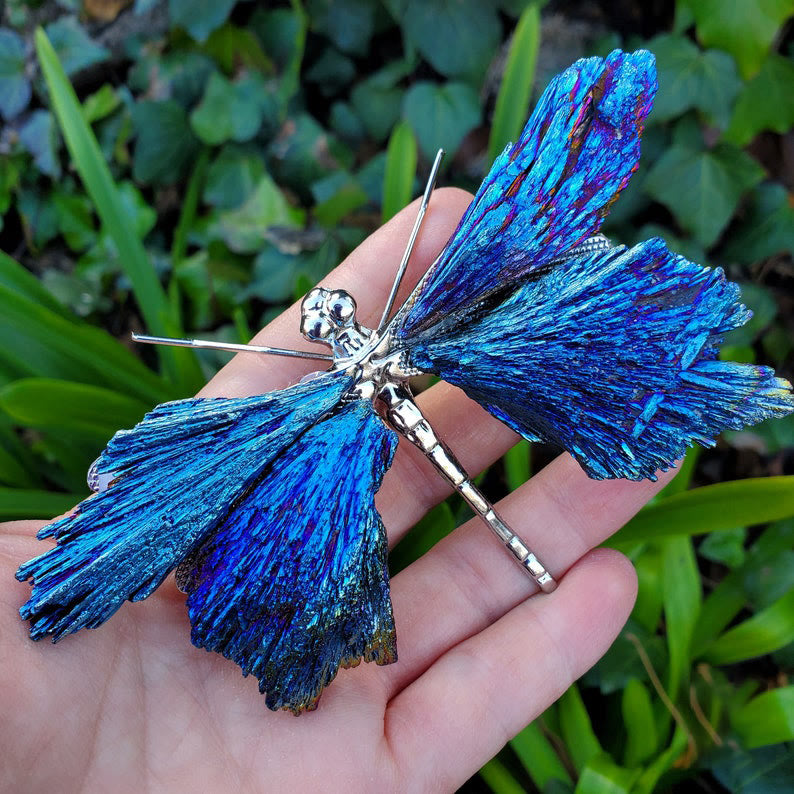 Olivenorma Aura Tourmaline Kyanite Dragonfly Gemstone Decoration