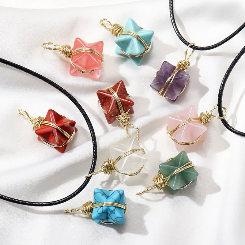 DIVINE LIGHT VEHICLE - Crystal Merkaba Necklace