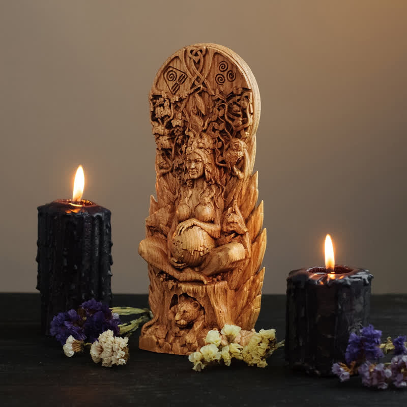 Olivenorma Gaia Goddess Statue Resin Pagan Decoration