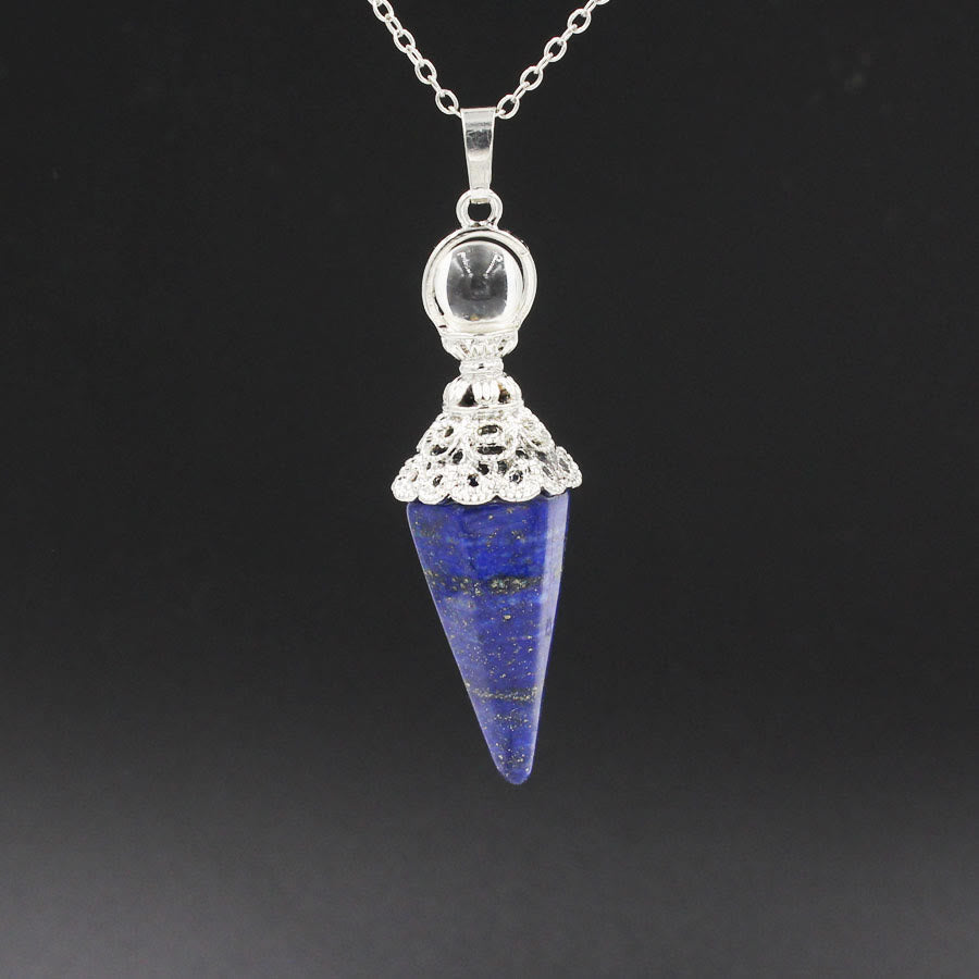 Olivenorma Healing Crystal Point Pendant Necklaces