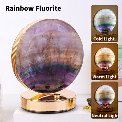 Olivenorma Natural Crystal Stone Table Night Lamp Gemstone Decoration