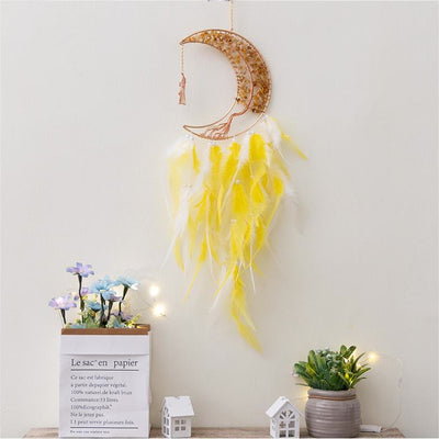 Olivenorma Natural Gravel Woven Tree of Life Moon Dream Catcher