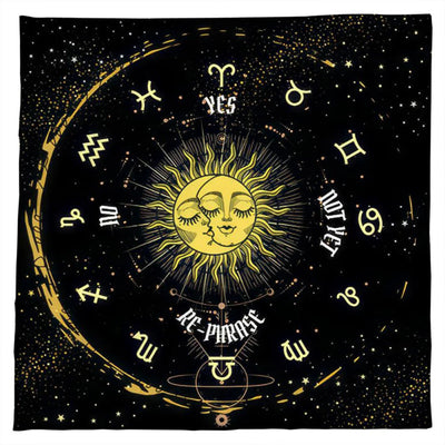 Olivenorma Starry Sun And Moon Zodiac Tarot Tablecloth