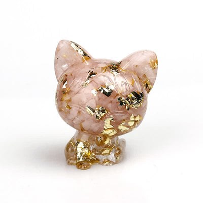 Olivenorma Natural Crystal Cat Gemstone Decoration