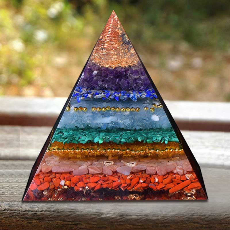 Olivenorma Natural Chakra Balance Orgone Pyramid