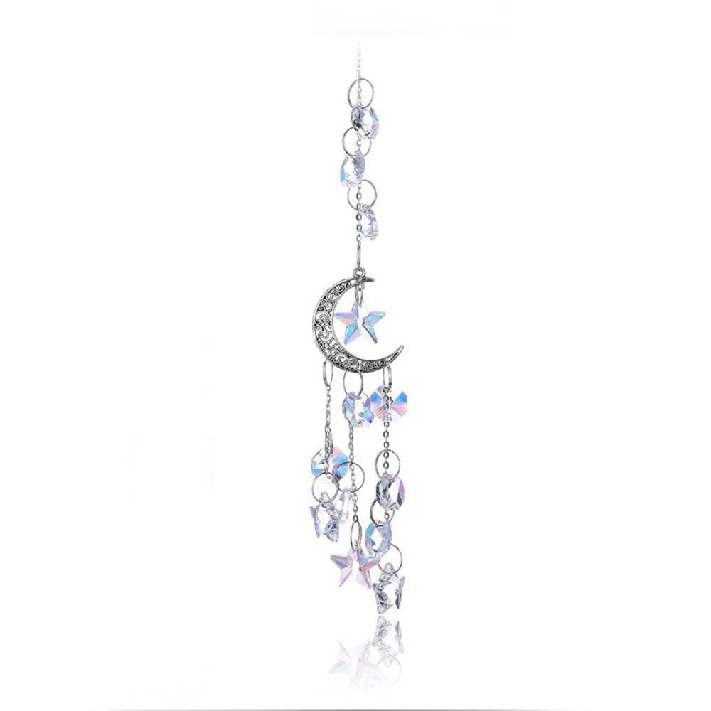 Olivenorma Moon Prism Crystal Suncatcher Wind Chime