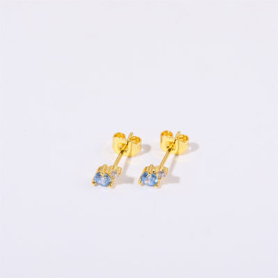 Olivenorma Raindrop Birthstone Stud Earrings