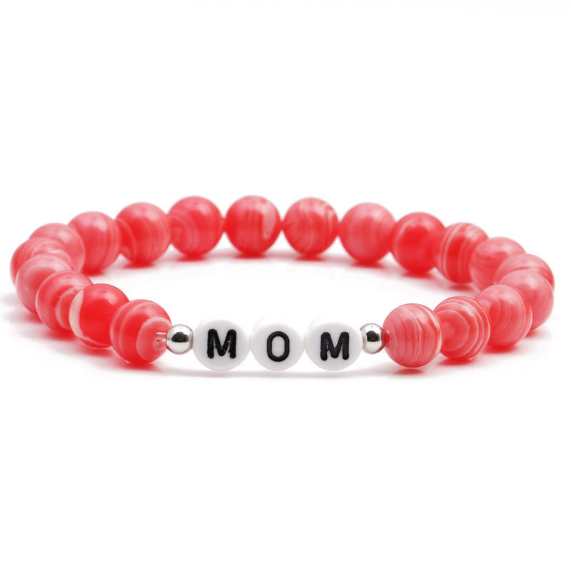 Olivenorma "MOM" Carnelian Beaded Bracelet