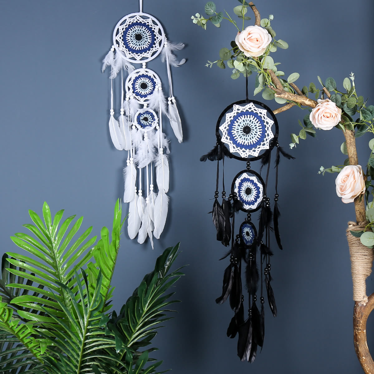 Olivenorma Evil Eye Three Circle Black White Dream Catcher