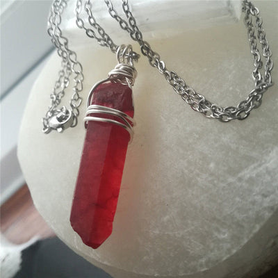 Olivenorma Healing Red Crystal Necklace