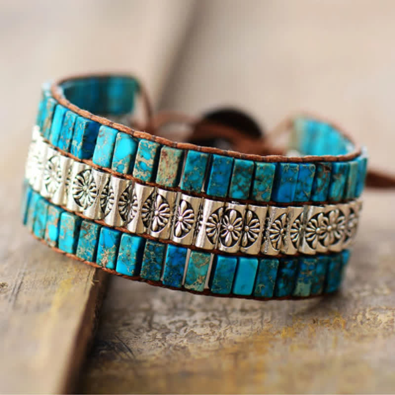 Olivenorma Emperor Stone Boho Adjustable Wrap Bracelet