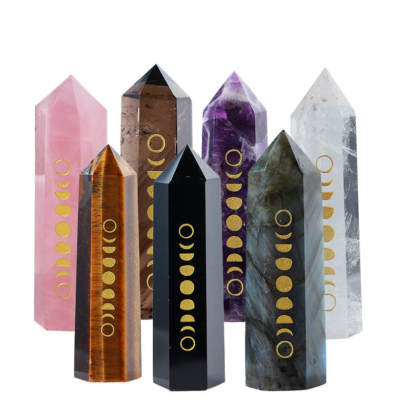 Olivenorma Natural Crystal Column Crystal Wands Tower