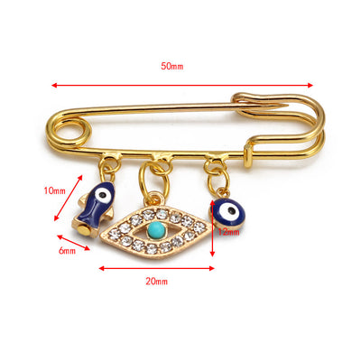 Olivenorma Evil Eye Hamsa Series Brooch