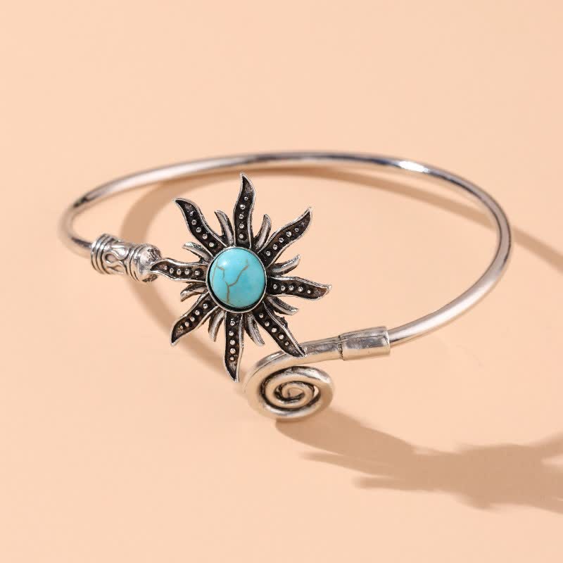 Retro Sunflower Turquoise Creative Bracelet