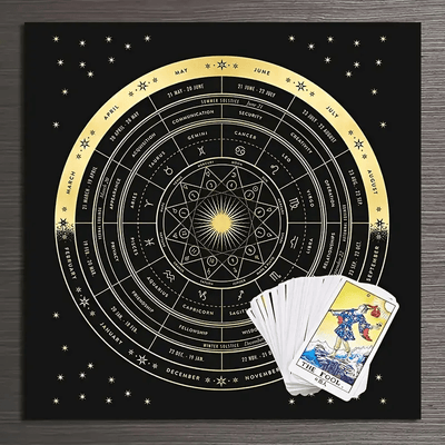 Olivenorma Zodiac Astrology Wheel Of Year Tarot Tablecloth