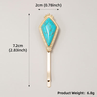 Olivenorma Luxury Turquoise Metal Bobby Pins Hairpin