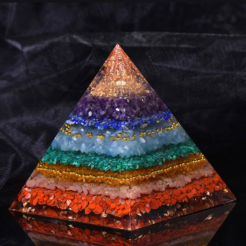 Olivenorma Natural Chakra Balance Orgone Pyramid