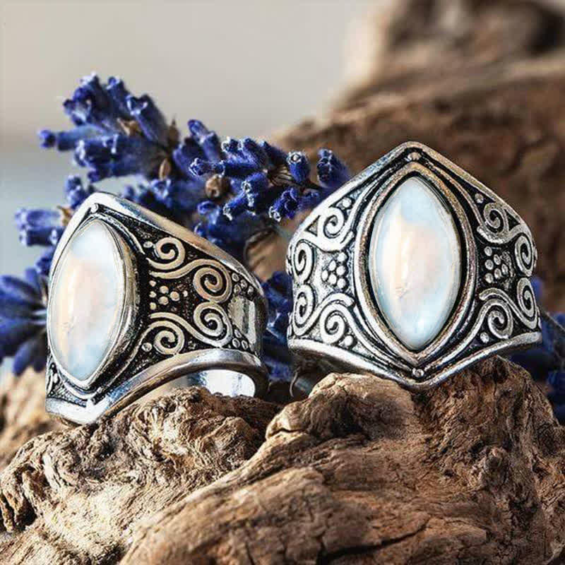 Olivenorma Moonstone Healing Protection Ring