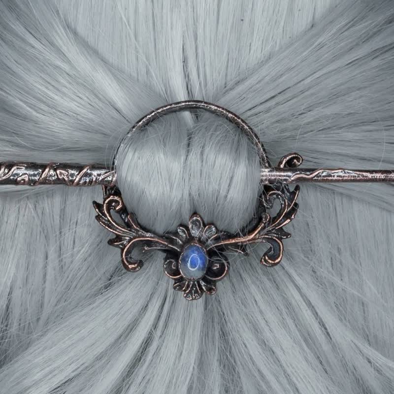 Vintage Moonstone Cirrus Hairpin