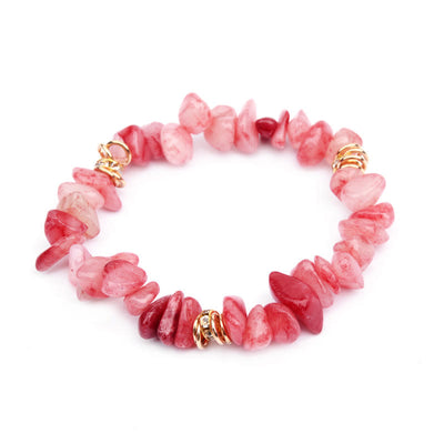 Olivenorma Irregular Stone Crystal Crushed Beads Bracelet