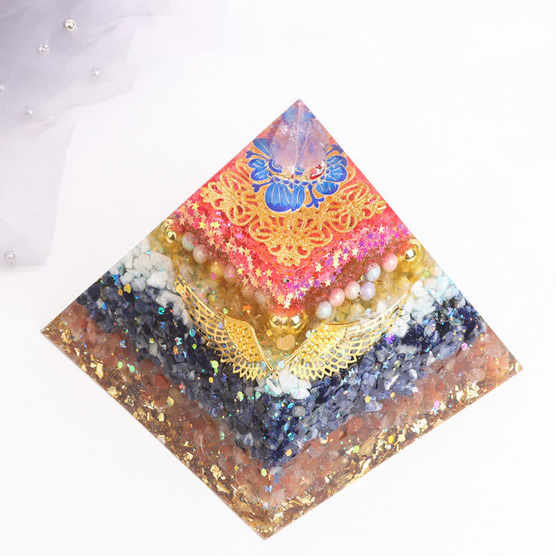 Olivenorma 15cm Natural Crystal Orgone Pyramid