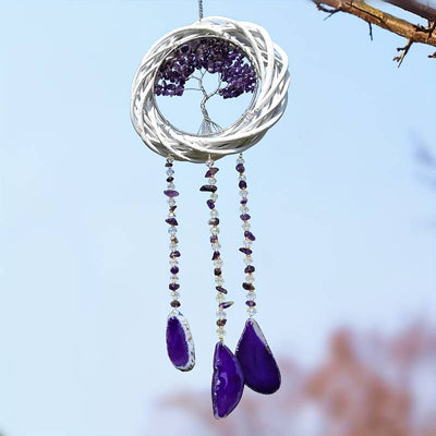 Olivenorma Tree Of Life Crystal Agate Wind Chime