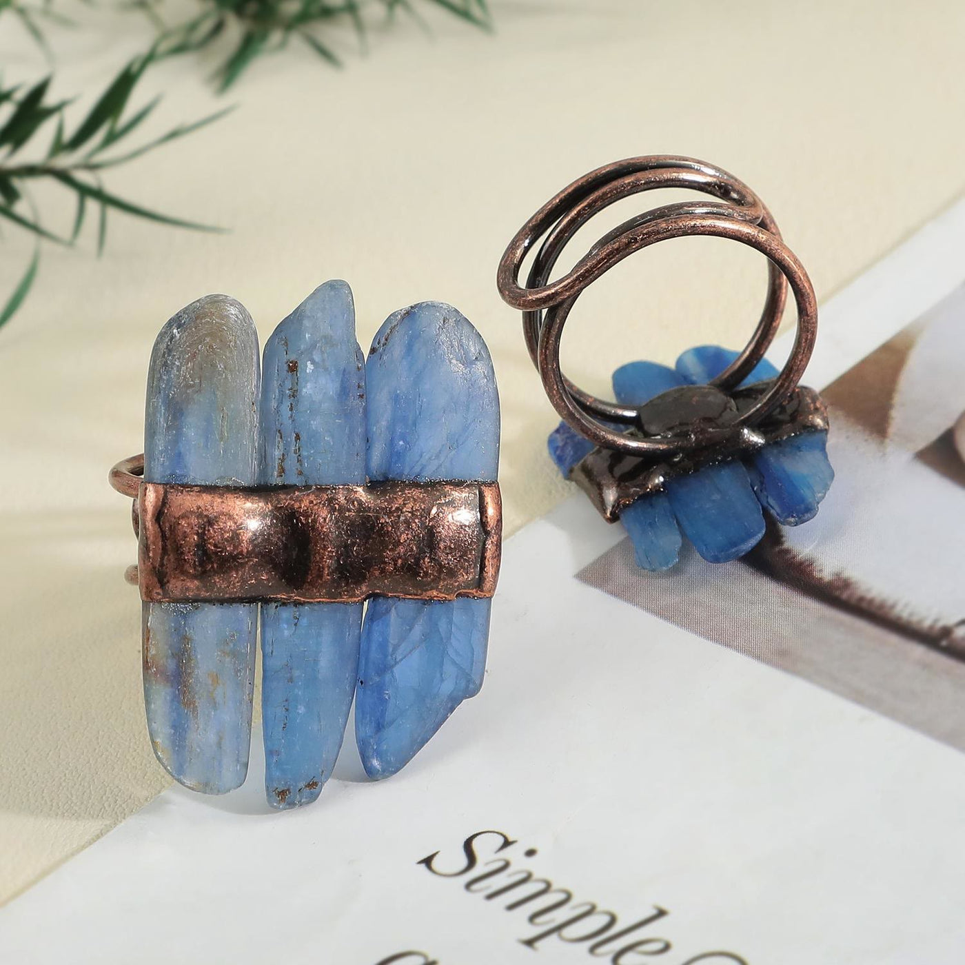 Olivenorma Natural Kyanite Adjustable Ring