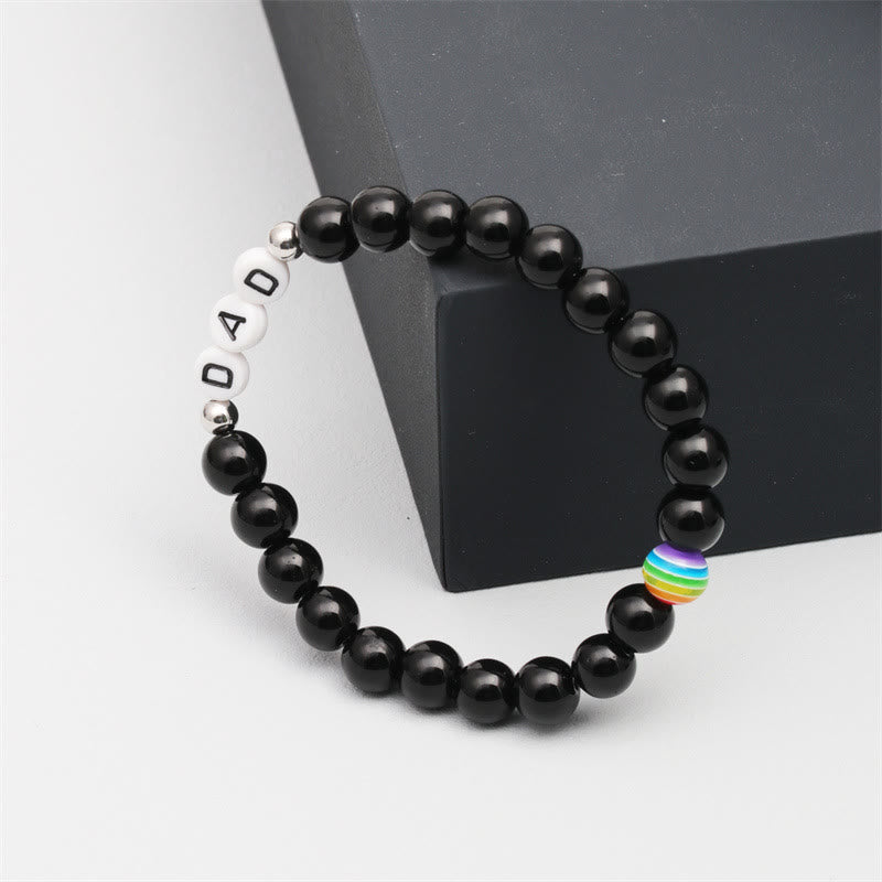 Olivenorma "DAD" Chakra Natural Stone Beaded Bracelet