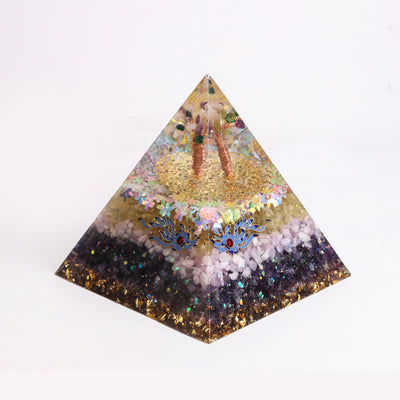 Olivenorma 15cm Natural Crystal Orgone Pyramid