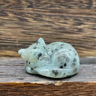 Olivenorma 4cm Natural Crystal Nap Cat Gemstone Decoration