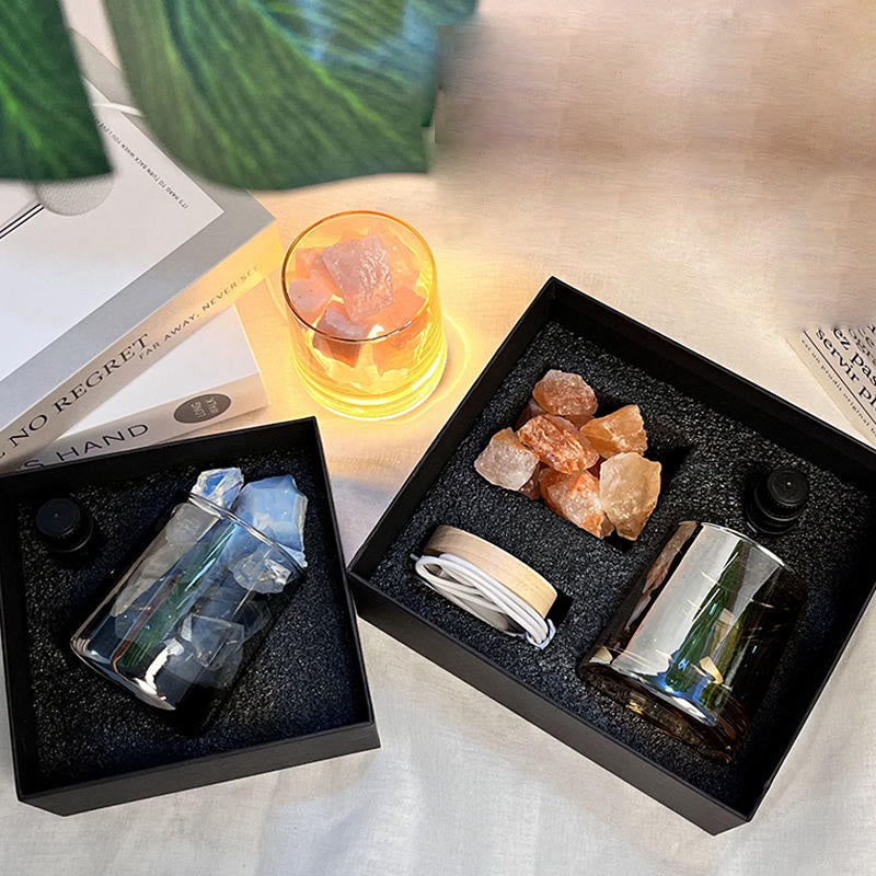 Olivenorma Flameless Diffuser Gift Box Crystal Aromatherapy Lamp