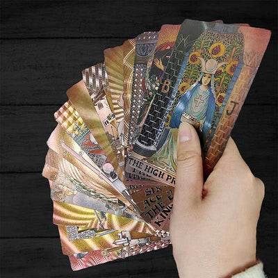 Olivenorma Antique Style Gold Foil Tarot Cards