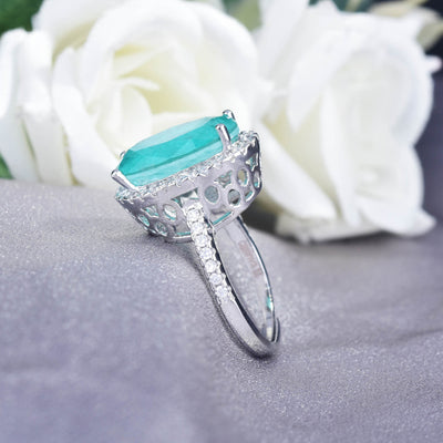 Olivenorma Large Oval Paraiba Tourmaline Adjustable Engagement Ring