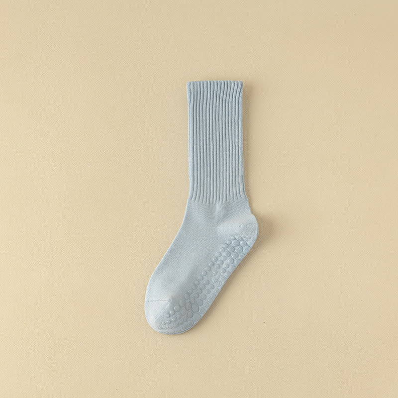 Olivenorma Non Slip Solid Striped Textured Crew Sock Yoga Socks