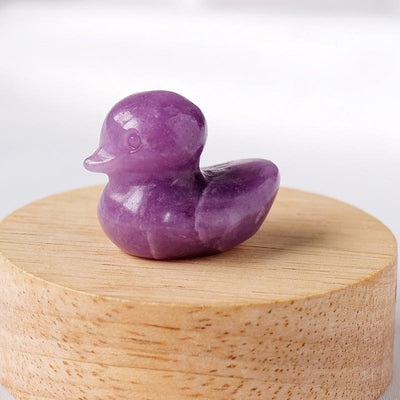 Olivenorma 1.2Inch Quartz Crystal Duck Carving Gemstone Decoration