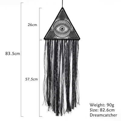 Olivenorma Evil Eye Woven Triangle Tassel Dream Catcher