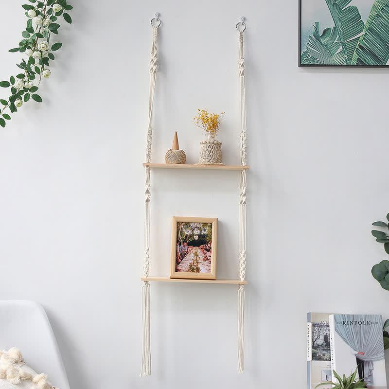 Olivenorma Handwoven Tapestry Storage Rack Wall Decor