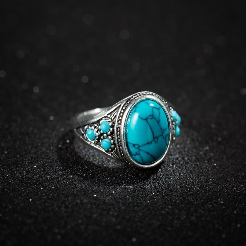 Olivenorma Retro Turquoise Ring