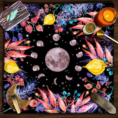 Olivenorma Square Divination Moon Phases Tarot Tablecloth