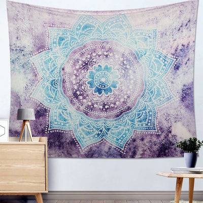 Olivenorma Mandala Purple Blue Wall Hanging Decor Tapestry