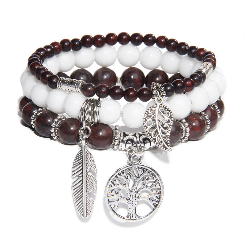 Olivenorma "Nature's Healing Moments" Tree Of Life 3 Pieces Bracelet Set