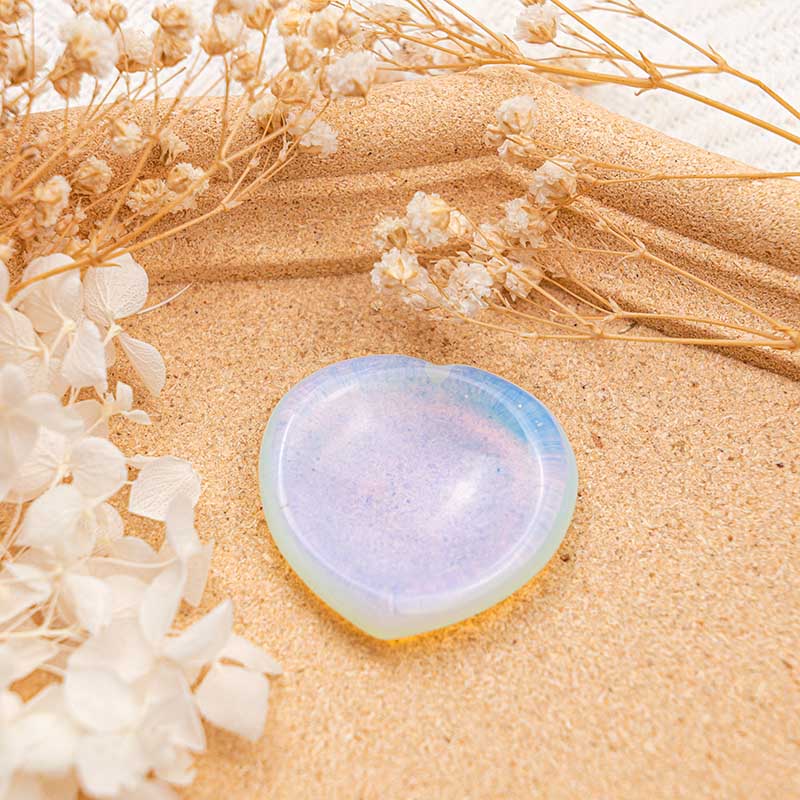 Olivenorma Natural Opal Healing Heart Worry Stone